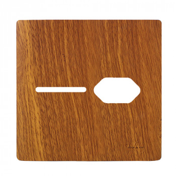 Placa p/ 1 Interruptor + tomada 4x4 - Novara Cumaru